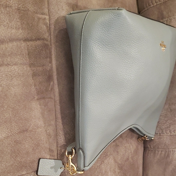 Coach Pebble Sage Shoulder Bag with Gold Hardware - Picture 5 of 8